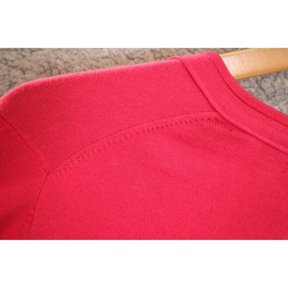 Liz Claiborne Woman's Red V-Neck Cardigan Sweater Size L Flawed - Picture 8 of 11